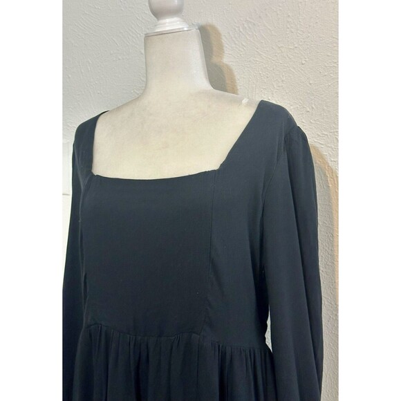 NWT AND NOW THIS Women Size XL Black Bishop Sleeve Drop Waist Dress Goth Boho - Picture 8 of 16